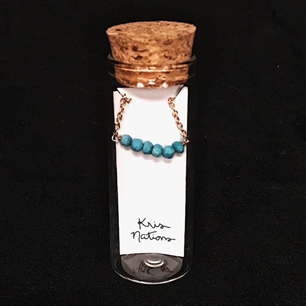 Kris Nations Mystic Bar Necklace Turquoise